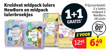 Aanbieding: Kruidvat midpack luiers NewBorn en midpack lu