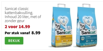 Aanbieding: Sanicat classic kattenbakvulling