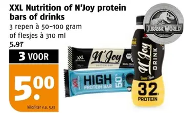 Aanbieding: XXL Nutrition of N'Joy protein bars of drinks