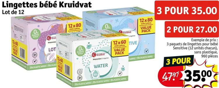 Offre: Lingettes bébé