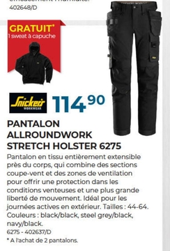 Offre: PANTALON ALLROUNDWORK STRETCH HOLSTER 6275