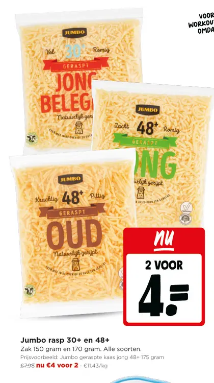 Promotie: Jumbo rasp 30+ en 48+