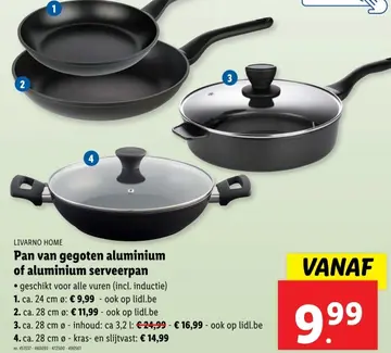 Aanbieding: Pan van gegoten aluminium of aluminium serveerpan