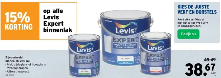 Promotie: Levis Expert binnenlak