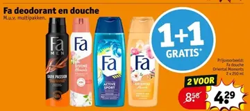 Aanbieding: Fa deodorant en douche