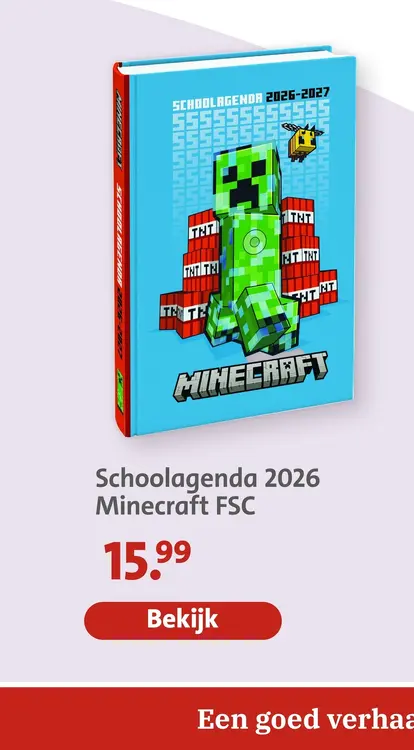 Aanbieding: Schoolagenda 2026 Minecraft FSC