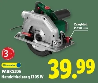 Aanbieding: Handcirkelzaag 1305 W