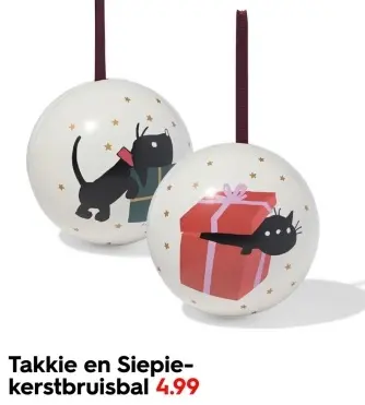 Aanbieding: Takkie en Siepie-kerstbruisbal