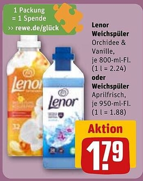 Aanbieding: Lenor Weichspüler Orchidee & Vanille