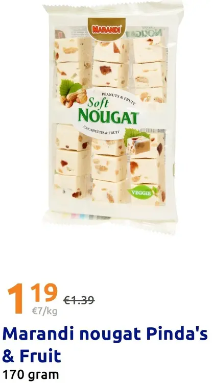 Promotie: Marandi Nougat Pinda's & Fruit