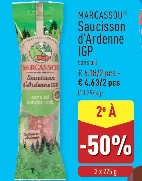 Offre: Saucisson d'Ardenne IGP
