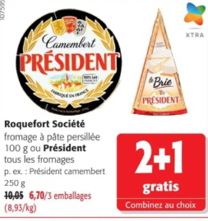 Offre: Roquefort Société fromage à pâte persillée ou