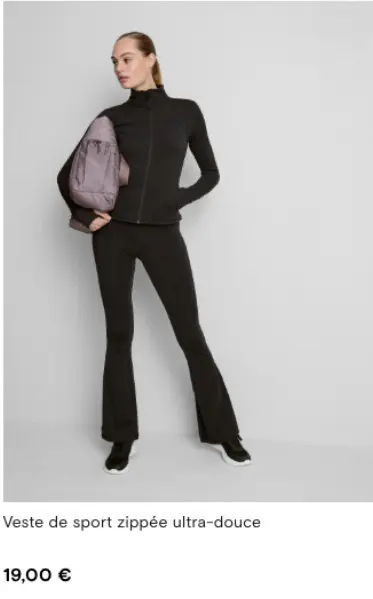 Offre: Veste de sport zippée ultra-douce