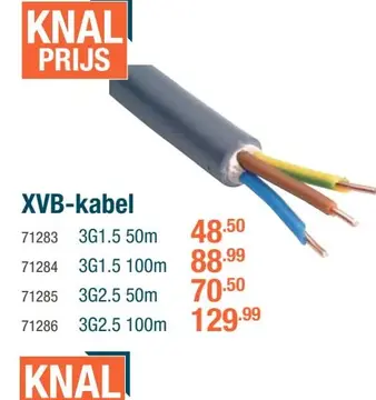 Aanbieding: XVB-kabel