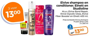Aanbieding: Elvive shampoo en conditioner, Elnett en Studoline