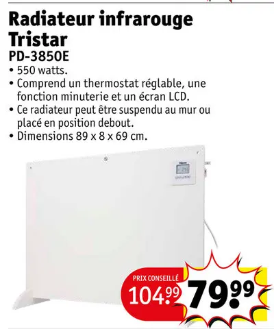 Offre: Radiateur infrarouge
