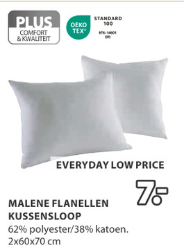 Aanbieding: MALENE FLANELLEN KUSSENSLOOP