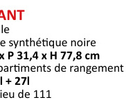 Offre: Poubelle avec compartiment de rangement Giant 3L+33L+27L noir