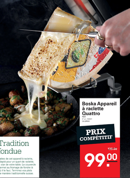 Offre: Boska Appareil à raclette Quattro