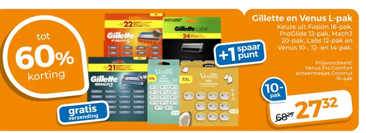 Aanbieding: Gillette en Venus L-pak