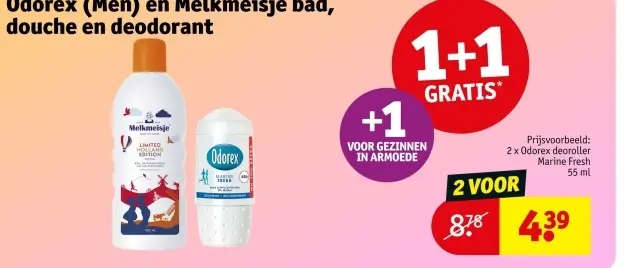 Promotie: Odorex (Men) en Melkmeisje bad, douche en deodorant