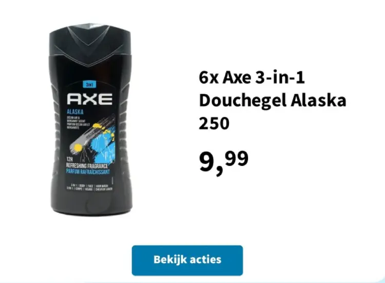 Promotie: Axe 3-in-1 Douchegel Alaska