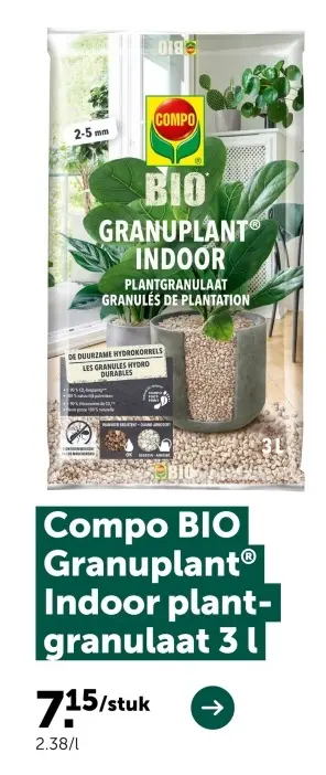 Aanbieding: BIO Granuplant® Indoor plant-granulaat