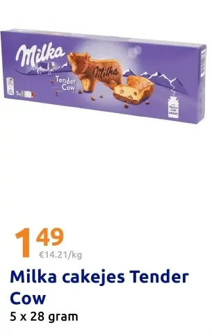 Aanbieding: Milka cakejes Tender Cow