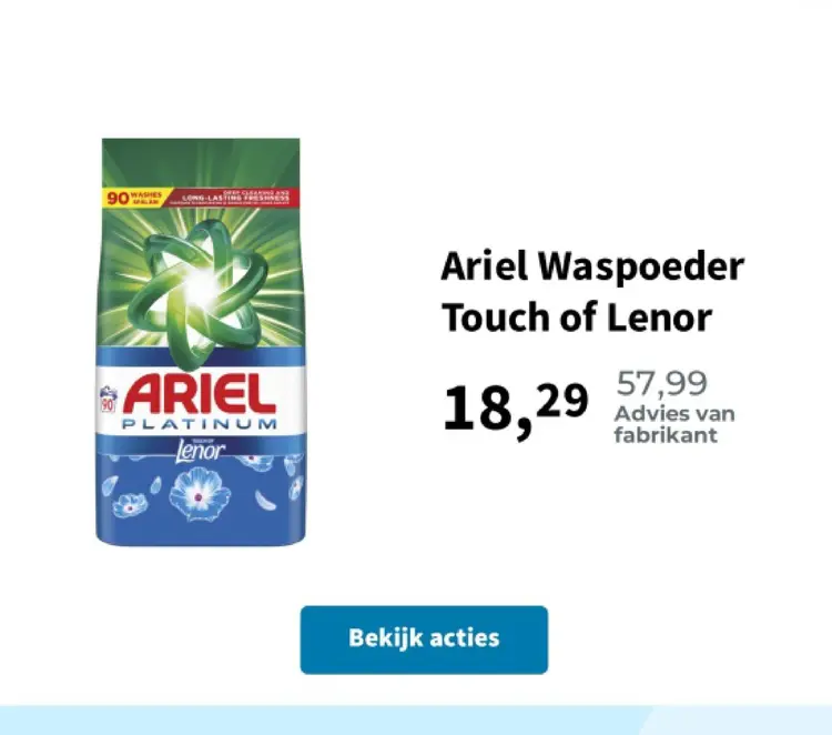 Aanbieding: Ariel Waspoeder Touch of Lenor