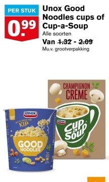 Aanbieding: Unox Good Noodles cups of Cup-a-Soup