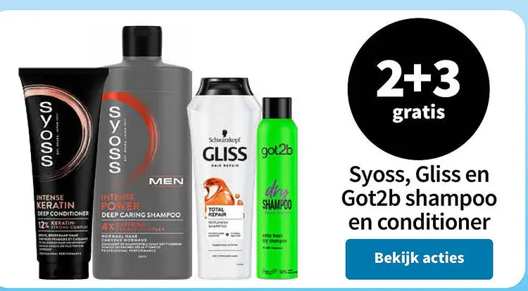 Aanbieding: Syoss, Gliss en Got2b shampoo en conditioner