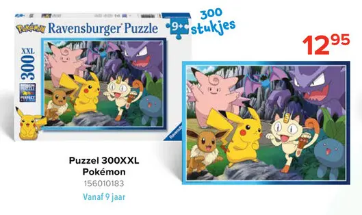 Aanbieding: Ravensburger Puzzel Pokémon - Vanaf 9 Jaar - 300 XXL Stukken