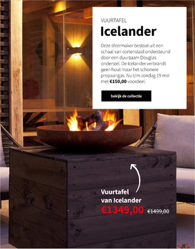 Aanbieding: Vuurtafel van Icelander