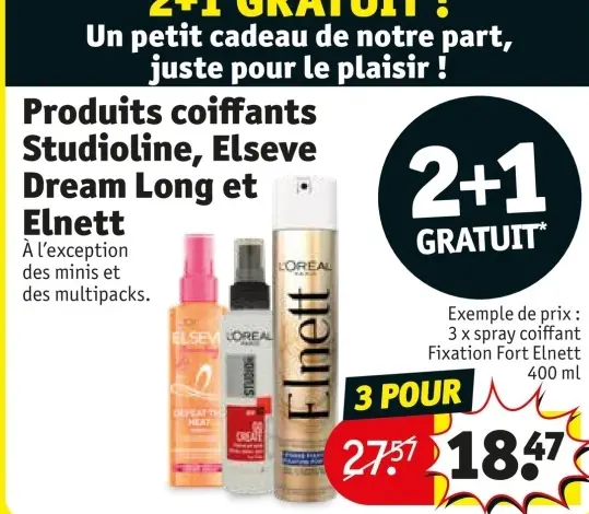 Offre: Produits coiffants