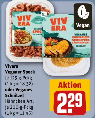 Aanbieding: Veganer Speck oder Veganes Schnitzel Hähnchen