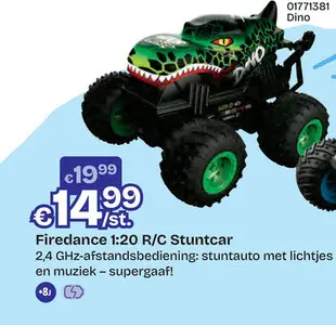 Aanbieding: RC Firedance Dino Stuntcar 1:20
