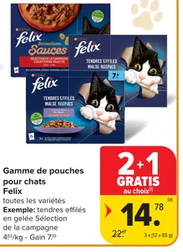 Offre: Gamme de pouches pour chats
