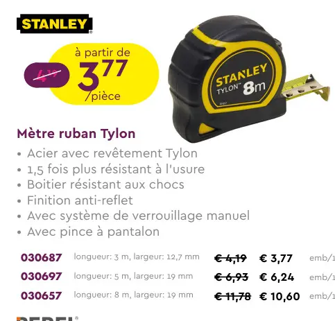 Offre: Mètre ruban Tylon