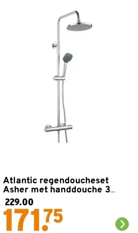 Aanbieding: Regendoucheset Asher met handdouche