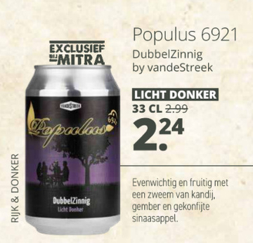 Aanbieding: Populus 6921 DubbelZinnig by vandeStreek LICH