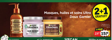 Offre: Masques, huiles et soins Ultra Doux Garnier