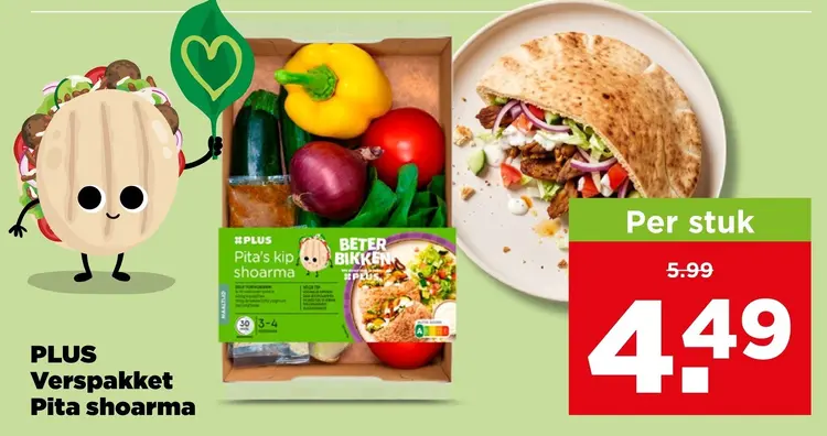 Aanbieding: PLUS Verspakket Pita shoarma