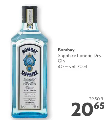 Offre: Bombay Sapphire London Dry Gin