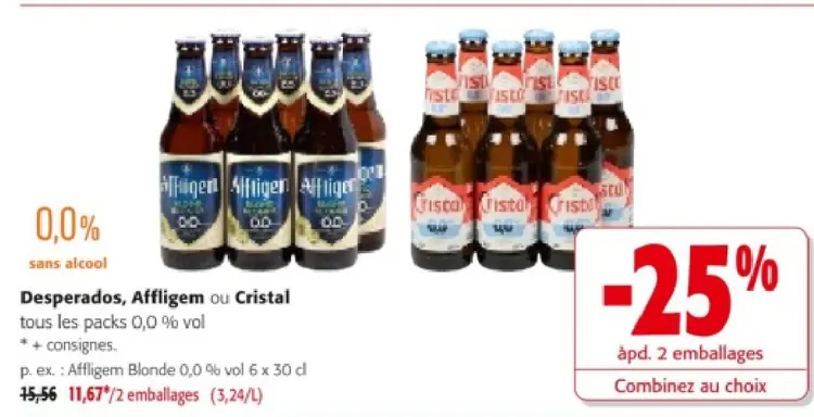 Offre: Desperados, Affligem ou Cristal