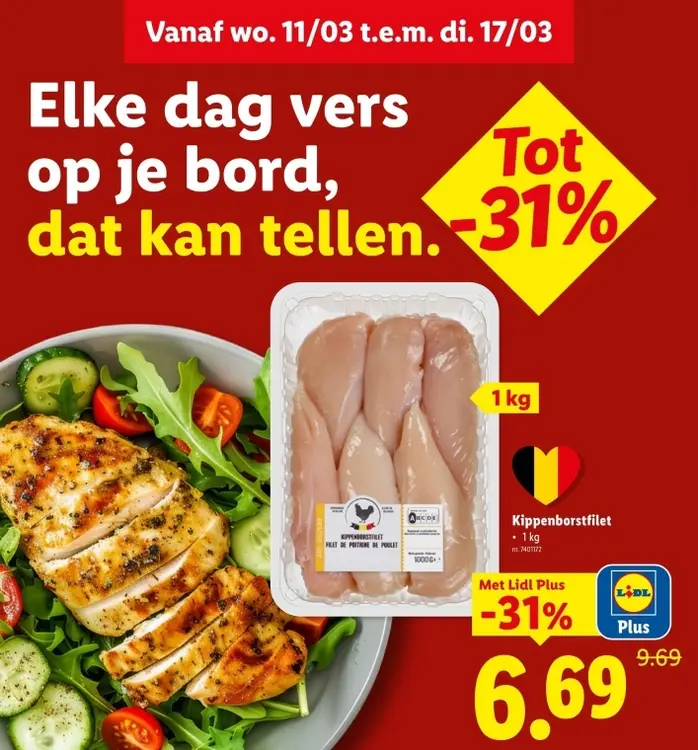 Promotie: Kippenborstfilet