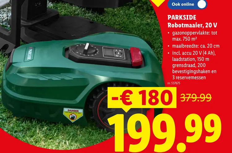 Promotie: Robotmaaier, 20 V