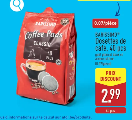 Offre: Dosettes de café