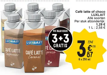Aanbieding: Café latte of choco