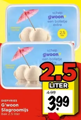 Aanbieding: Slagroomijs