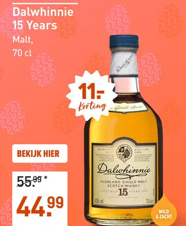 Aanbieding: Dalwhinnie 15 Years 70CL